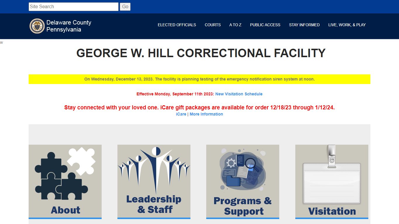 George W. Hill Correctional Facility - Delaware County, PA